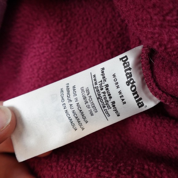 Patagonia Aztec Synchilla Snap T Jacket Mens Medium Red Fleece Pullover 25455 - Picture 4 of 9